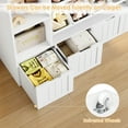 thumbnail image 2 of Hiphuta 3-tier 55"in Large Kids Bookcase with Toy Storage Organizer, Wood Toy Organizer of 6 Boxes & 4 Removable Drawers, White, 2 of 8