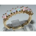 thumbnail image 3 of LBG 14k Yellow Gold Natural Opal Womens Eternity Ring - Size 9.5, 3 of 6