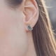 thumbnail image 4 of 1 Pair Vintage Creative Double X Shaped Earrings, Amethyst Vintage Creative Double X Shaped Hollow Zircon Earrings Women, 4 of 4