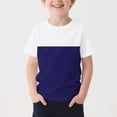 thumbnail image 2 of WRKEKC Shirts for Boys Colorblock Print Round Neck Short Sleeve Casual Tee for 2-13 Years Summer Streetwear Sporty, 2 of 6