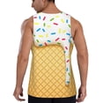 thumbnail image 3 of Xecao White Ice Cream Men's Tank Top Workout Quick Dry Sleeveless Gym Jogging Muscle Shirts Summer Swim Beach Tops, 3 of 9