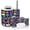 Color 1, variant on Bathroom Accessory Set 6 Piece Colorful Language Learning Speech Bubbles Books Trash can, Toothbrush Holder, Toothbrush Cup, Soap Dispenser, Soap Dish, Toilet Brush Holder