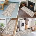 thumbnail image 6 of Farmhouse Brown Large Area Rugs for Bedroom Living Room, Soft Non Slip Carpet Bedside Rug, Vintage Flower Leaf Botanical Plant Rectangular Floor Cover Kitchen Accent Rug 2'x6' for Dining Room/Office, 6 of 9