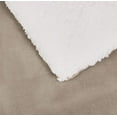 thumbnail image 4 of Soft Micromink Sherpa Throw Blanket - King, Taupe, 4 of 7
