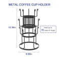 thumbnail image 4 of Auledio 3 Tier Metal Wire Mug Tree Stand for Countertop or Pantry Vintage, Black, 4 of 7