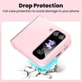 thumbnail image 6 of Case for Samsung Galaxy Z Flip 4, Slim Silky Touch Phone Case Hard PC Shockproof Anti-Yellowing Protective Cover Case for Samsung Z Flip 4 5G 2022, Pink, 6 of 14