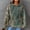 Army Green, variant on Dolkfu Green Fall&Winter Tops for Women Pull-on Retro Vintage Crew Neck Long Sleeve Sweatshirts & Hoodies Vintage Finish Floral Tops Army Green,L