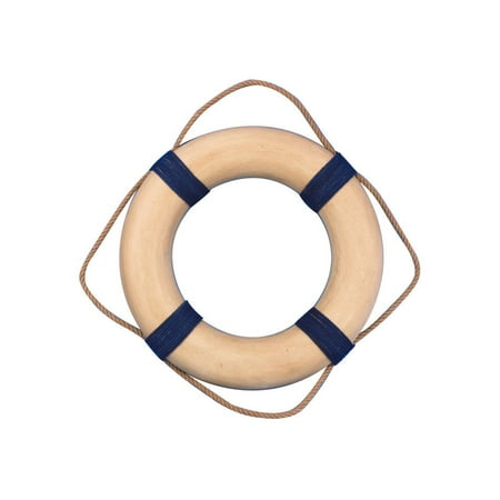 Rustic Decorative White Lifering With Blue Rope Bands 20 Beach