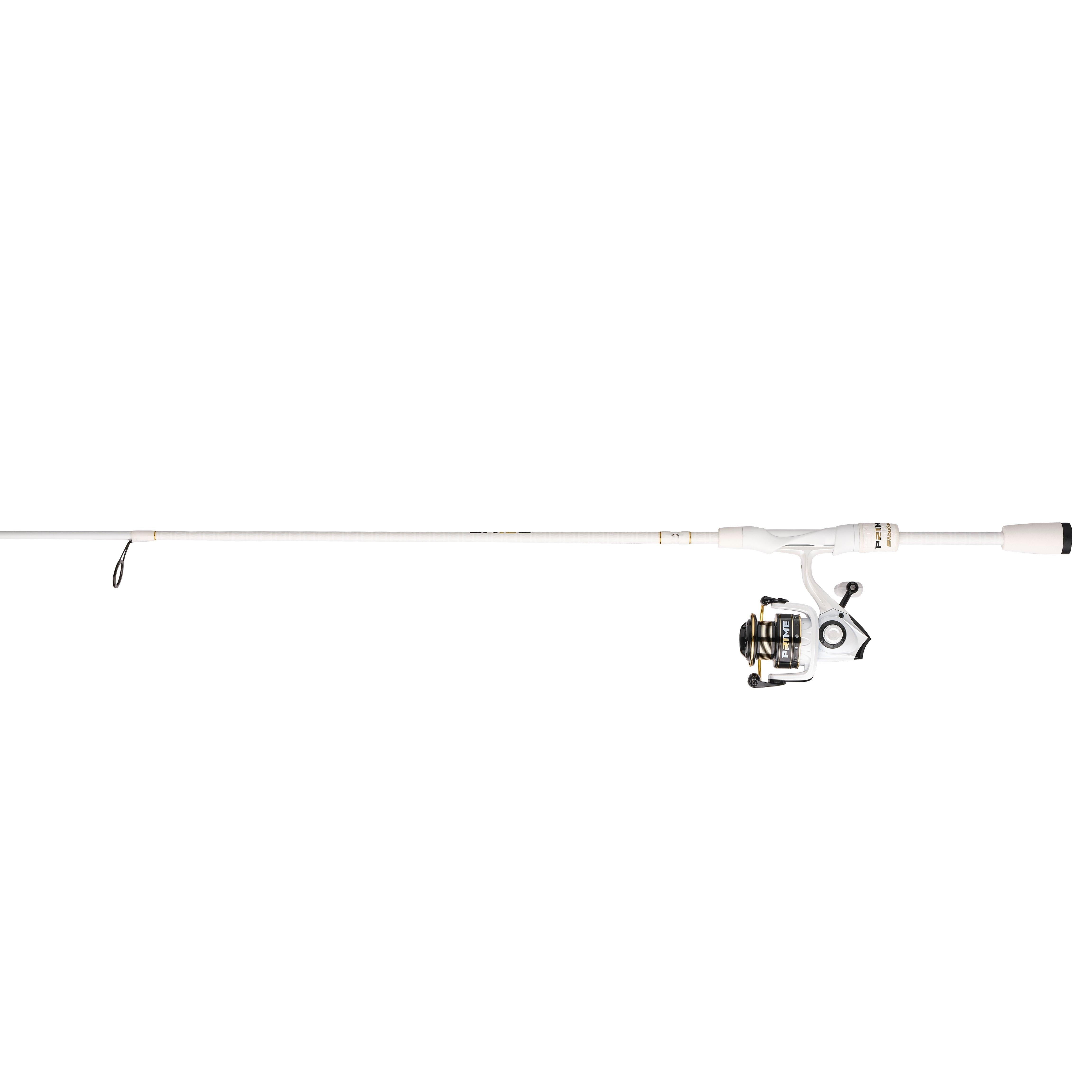 Abu Garcia Prime Spinning Combo, 7' Medium, White, 3000-Size Reel