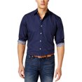 thumbnail image 1 of Club Room - Camisa con botones y estampado de puntos Barry para hombre, azul, extragrande, 1 of 1
