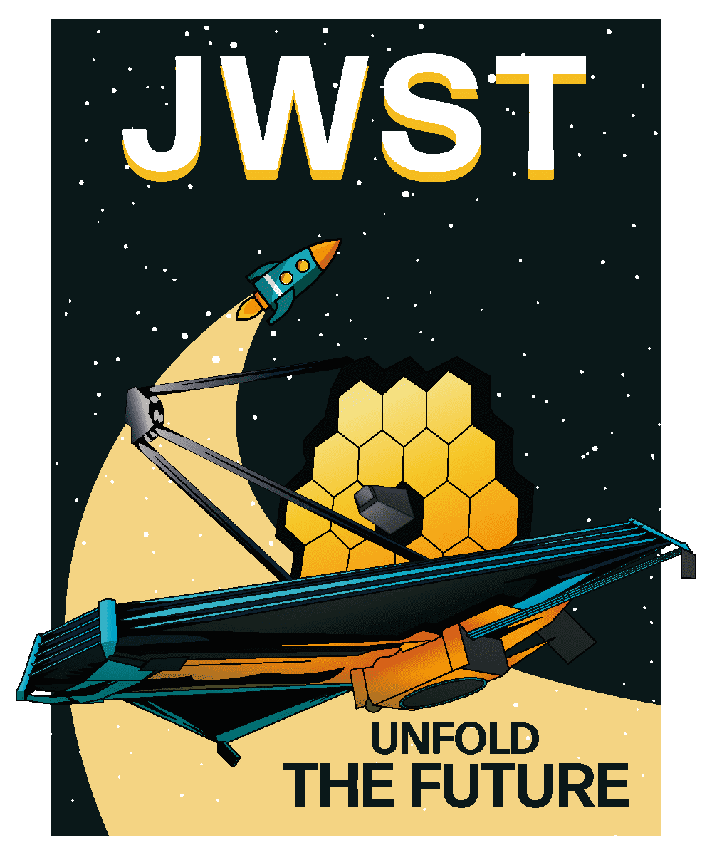 Vinyl 20" x 24" James b Space Telescope Kids Bedroom DÃ©cor Sticker