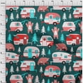 thumbnail image 4 of oneOone Cotton Poplin Dark Teal Green Fabric Camping Hike Point Sewing Craft Projects Fabric Prints By Yard 56 Inch Wide, 4 of 6