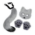 thumbnail image 1 of BELOVING Cosplay Costume Set Halloween Cloth Animal Shape Costume for Holiday Cosplay Grey, 1 of 9