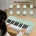 thumbnail image 3 of Clavier Électronique Piano 32 Touches 16 Tons 10 Rythmes 10 Démos Double Haut-Parleur Instrument de Musique avec Microphone Mode Double Alimentation Clavier de Piano Portable pour Débutants Claviers Piano, 3 of 7