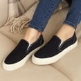 thumbnail image 6 of Cushionaire Fulton Canvas Womens Slip On Sneakers, Lightweight Comfortable Casual Sneakers for Women with Memory Foam, 6 of 12