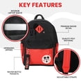 thumbnail image 2 of Disney Mickey Mouse Character Face 16.5" Adult Black & Orange  Backpack, 2 of 7