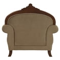 thumbnail image 4 of ACME Chaise à Accoudoirs Roulés Mehadi avec 2 Coussins en Noyer, 4 of 8