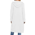 thumbnail image 4 of Guieoi Casual Long Sweatshirts for Women Plus Size Zipper Front Women's Trendy Solid Color Long Sleeve Hooded Jackets with Pockets White Black*Friday/Cyber*Monday, 4 of 4