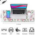 thumbnail image 5 of Long Mouse Pads for Desk,Pioneer Flower Floral Print Pattern Desk Mats on Top Of Desks, Desk Mouse Pad Extra Large with 3mm Non-Slip Base and Stitched Edge for Gaming,Office,Work,Home 31.5"x11.8", 5 of 6
