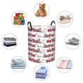 thumbnail image 3 of Lsque Retro Train pattern Laundry Hamper Basket, Tall Woven Rope Hamper Basket for Clothes, Lightweight Storage Basket, Collapsible Waterproof-Medium, 3 of 8