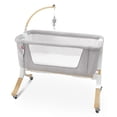 thumbnail image 2 of Multifunctional Baby Bedside Bassinet Sleeper Easy Folding Portable Crib with Solid Wood Legs, 2 of 5