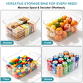 thumbnail image 4 of 8 Pack Clear Plastic Storage Bins, TAIMASI Plastic Pantry Organizers and Storage Bins with Handle, Multi-Use Clear Storage Containers for Home, Kitchen, Cabinet, Fridge Organization, 4 of 9