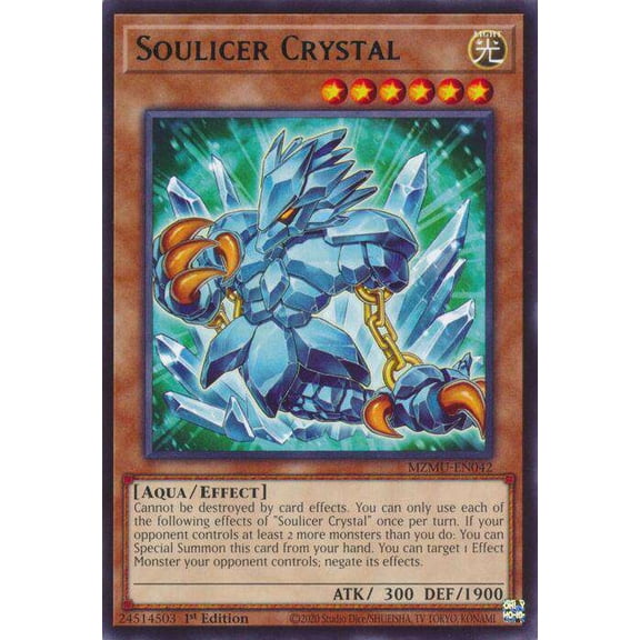 YuGiOh Maze of Muertos Rare Soulicer Crystal MZMU-EN042