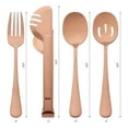 thumbnail image 2 of Unique Bargains Stainless Steel Flatware Set with Spoons and Forks Rose Gold 8 Pcs, 2 of 6