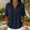 Dark Blue, variant on Womens Summer Tops Waffle Knit Short Sleeve Button Collar Golf Shirts Casual Dressy Trendy Flowy Blouse Women Soft Lightweight Shirts Daily Travel Office Outfits, Black L