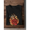 thumbnail image 3 of Rose And Fire Burn Out T-Shirt Men -Image by Shutterstock, Male Large, 3 of 4