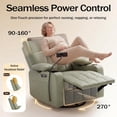 thumbnail image 5 of LAZZO Power Recliner Chair, Swivel Rocking Nursery Glider with Adjustable Headrest and Armrests, USB Charging and Cup Holder, Green, 5 of 8