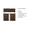thumbnail image 3 of SAMIMPORT-2011 Cortinas opacas para cocina, color marrón, con bolsillo para barra, 137 x 91 cm, 3 of 6