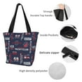 thumbnail image 4 of Xecao Nautical Style Sailboat for Tote Bag for Women -Tote Shoulder Bag with A Little Pocket Inside, Perfect for Travel and Work., 4 of 6