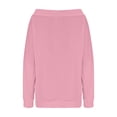 thumbnail image 6 of Qzwdhjm Off Shoulder Sweatshirts for Women Drawstring Long Sleeve Sweatshirt Soft Loose Casual Fall Pullover Tops, 6 of 7
