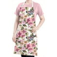 thumbnail image 5 of Pioneer Flower Floral Print Pattern Apron-Garden Aprons for Women with Pockets-Cotton Linen Waterproof Kitchen Cooking Gardening Aprons Adjustable for Kitchen,Cooking,BBQ and Salon 33x27 Inch, 5 of 7