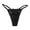 Black, variant on Women's Lace Solid T Pants Adjustable Thong Panties Red S