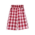 thumbnail image 3 of Zpanxa Girls Buffalo Plaid Wide Leg Pants Elastic Waistband Loose Fit Trendy Casual Trousers with Pockets for School Pants for Girls, 3 of 8