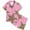 /c74Pink154, variant on Toddler Baby Girls Sleepwear Lapel Cartoon Leopard Prints Comfortable Short Sleeve Tops With Shorts Two Piece Children Bedtime Lovely Home Sleepwear,Grey,6-7 Years