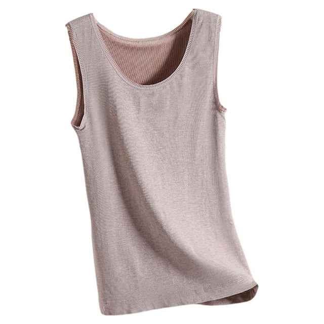 Minnieouse Ropa térmica gruesa de cuello para mujer, ropa térmica ajustada para estudiantes y niñas, camisa cálida de estilo informal, Ropa interior Café