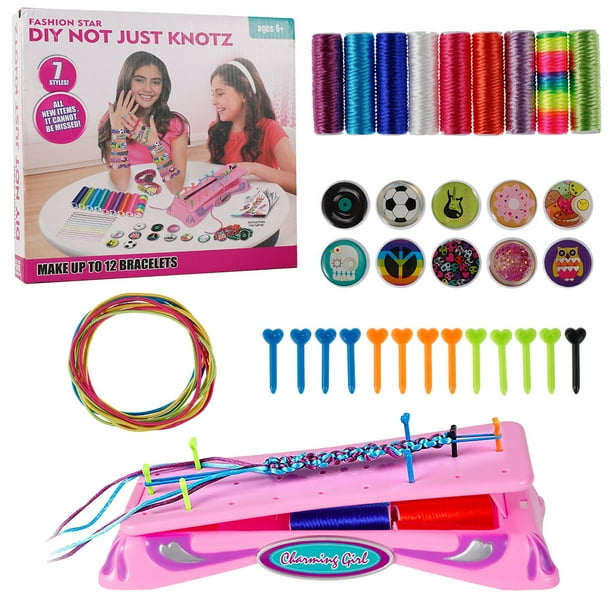 Kit Para Hacer Pulseras De La Amistad Juguetes Para Hacer Joyas De Artes Y Manualidades Para Ninas Estudiantes De Secundaria Kit De Actividades Divertidas Para Viajes De Manualidades Muyoka Hogar Walm...