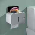 thumbnail image 3 of stanreset Home Office Hotel Smart Sensing Punch-free Toilet Paper Dispenser Rechargeable Napkin Storage Box Rack Bathroom Accessory Grey, 3 of 9