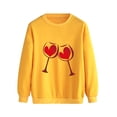thumbnail image 3 of Ichuanyi Womens Fall Tops, Clearance Women's Sweatshirts Casual Heart-Shaped Printing Raglan Long Sleeve Blouse Tops, 3 of 4