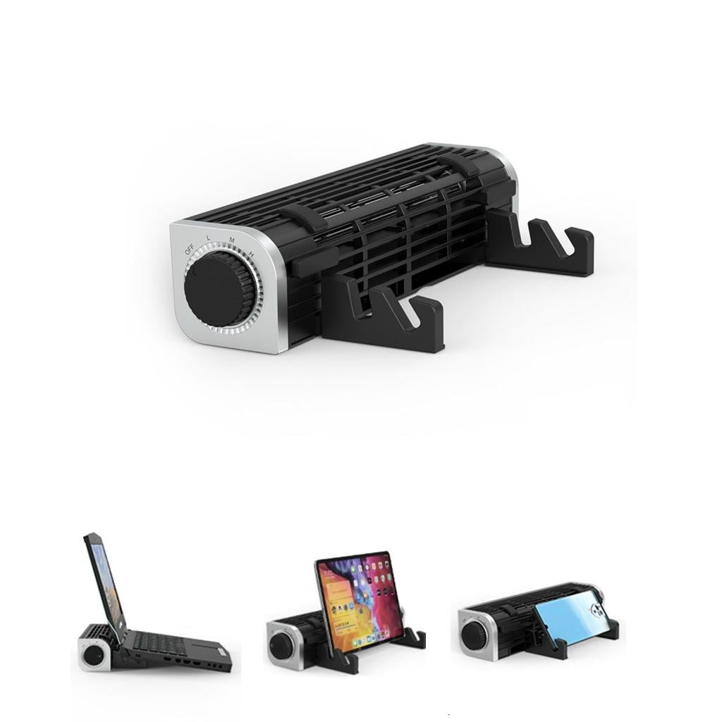 Jesscasday USB Cooling Fan Laptop Pad Stand Fan Notebook Computer Phone Cooler Horizontal Fan Bracket for 12-18 inch Laptop