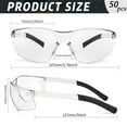 thumbnail image 4 of Salfboy Clear Safety Glasses Bulk of 50, Impact Resistant Eye Protection, 4 of 8