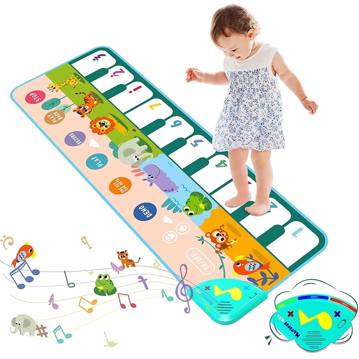 Baby Toys for 12-24 Months, Baby Piano Mat, Music Keyboard Touch Playmat, Toddler Toys 1-3 for Boys Girls, Birthday Gifts Learning Toys for 1 2 3 Years Old Girls Boys