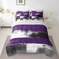 thumbnail image 2 of Manfei Boys Girls Oil Painting Bedding Comforter Set 7 Pieces,Abstract Artwork Full Bedding Set Lightweight,Graffiti Splash Fitted Sheet Flat Sheet,Microfiber Bedroom Decor,Reversible, 2 of 8