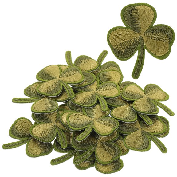 ETEREAUTY Etereautey Durable Shamrock Embroidered Patches for DIY Clothes Repair 20Pcs