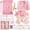 Pink Set, variant on XAMFKJ DIY Locked Journal Scrapbook Kit for Teens & Women - Craft Your Own Personalized Notebook with Lock