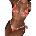 thumbnail image 6 of Women's Paisley Print Halter Triangle Tie Side Bikini Sets Two Piece Swimsuit Bathing Suits, 6 of 7