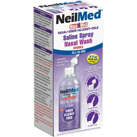 Neil Med Nasa Mist Multi Purpose Saline Spray All in One, 6.0 ounces Unit - 177mL -